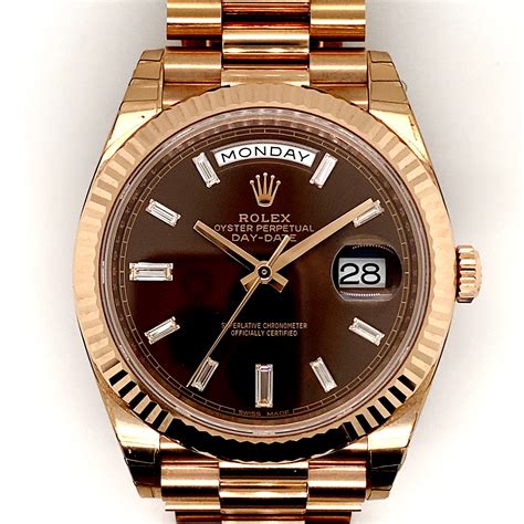 rose gold rolex chocolate dial